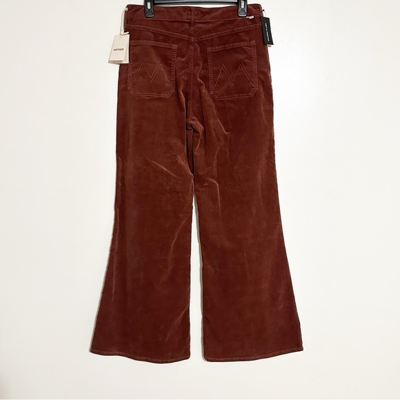 MOTHER NWT The Cord Patch Pocket Roller Brown Corduroy Flare Pants - Picture 2 of 9